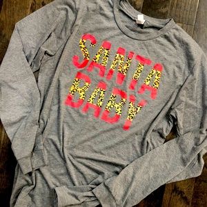 Bella+canvas Santa Baby Christmas long sleeve tee
